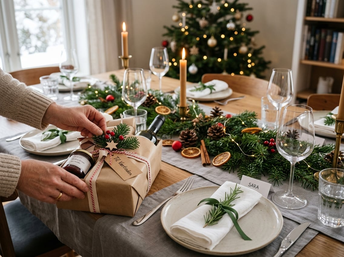 Gør værtsgaven mere personlig med pynt til julebordet